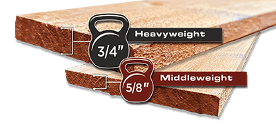 Choose your redwood weight class