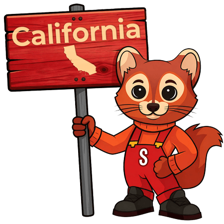 Marty Redwood Forest Trade Character With California Sign