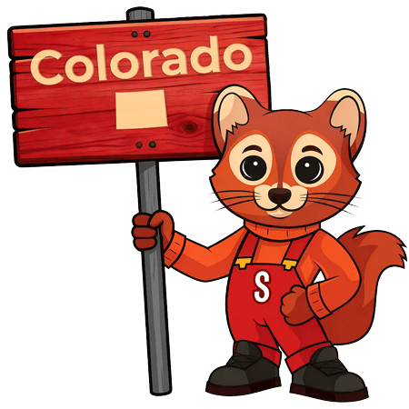 Marty Redwood Forest Trade Character With Colorado Sign