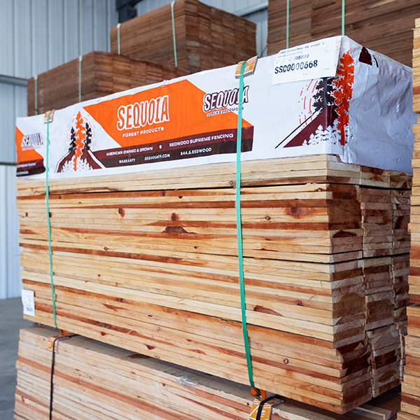 Consistent quality redwood lumber boards